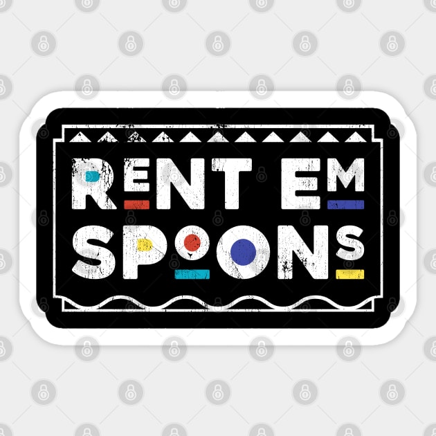 Rent Em Spoons Martin TV Show Sticker by TheMerchHaven